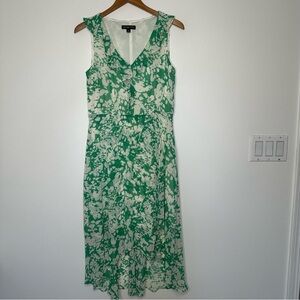 INC International Concepts Midi Dress Green Ruffle